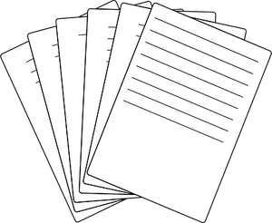 Lined Paper Fanned Out PNG image