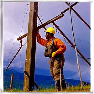 Lineman At High Altitude Png Yra PNG image