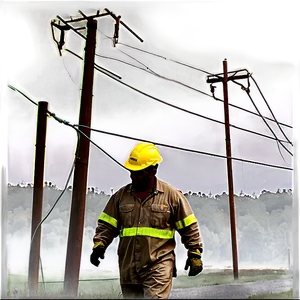 Lineman In Hazardous Weather Png Int84 PNG image