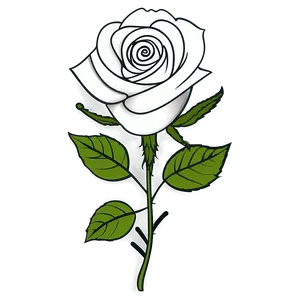 Linework Rose Tattoo Outline Png 71 PNG image