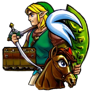 Link And Epona PNG 05212024