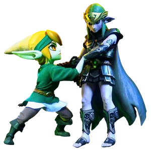 Link And Midna PNG Ryt