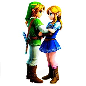 Link And Zelda PNG Kko