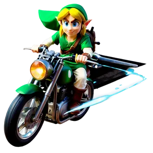 Link Riding Motorcycle Png Eip81 PNG image