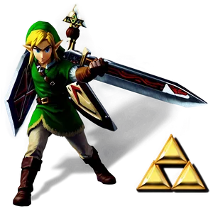 Link With Triforce PNG 40