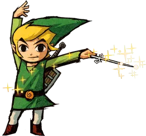 Link With Wind Waker Baton