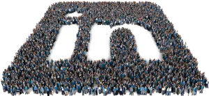 Linked In Crowd Logo Formation PNG