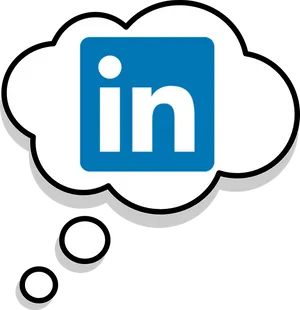 Linked In Logo Cloud Illustration PNG image