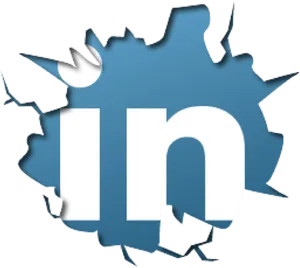 Linked In Logo Distressed PNG image