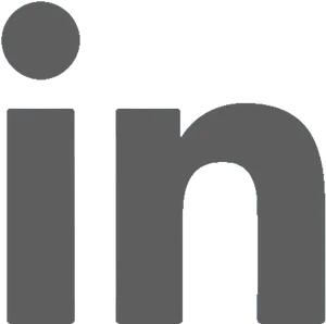 Linked In Logo Gray Scale PNG image