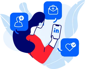 Linked In Networking Illustration PNG