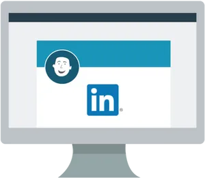 Linked In Profile Interface Mockup PNG