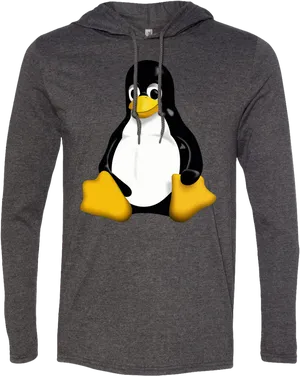 Linux Penguin Hoodie Design PNG image