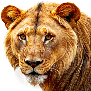 Lion Face Art PNG 06122024
