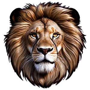 Lion Face Art PNG Bkf90 PNG