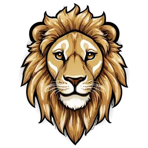 Lion Face Illustration Png 4 PNG image