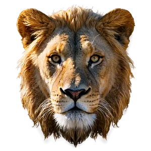 Lion Face In Sunlight Png Fgs20 PNG image