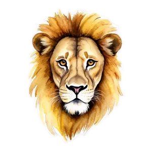 Lion Face Watercolor Png Ies PNG image