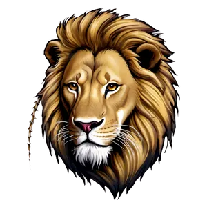 Lion Face With Scar PNG 75
