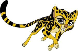 Lion Guard Animated Cheetah Character PNG image