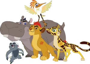 Lion Guard Characters Together PNG image