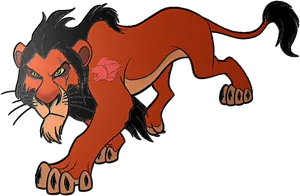 Lion Guard Scar Character Art PNG image