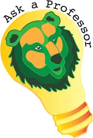 Lion Head Lightbulb Idea Concept
