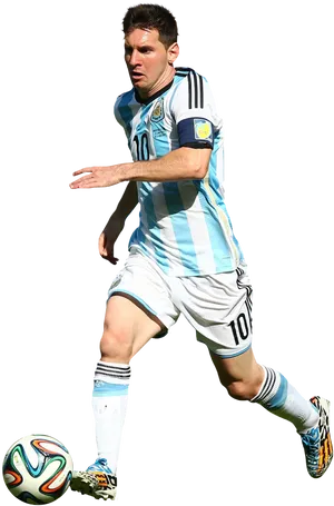 Lionel Messi Argentina Action Shot PNG image