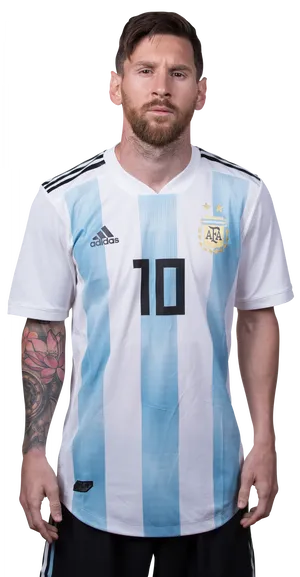 Lionel Messi Argentina Jersey Portrait PNG image