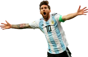 Lionel Messi Celebration Argentina PNG image