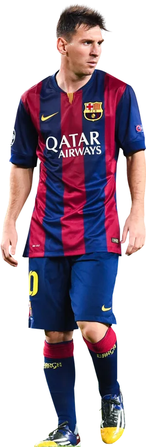 Lionel Messi F C Barcelona Kit PNG image