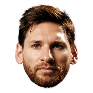 Lionel Messi Head Shot PNG Add PNG