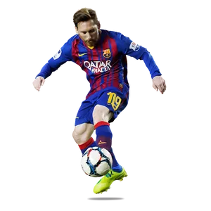 Lionel Messi In Action PNG Dwn