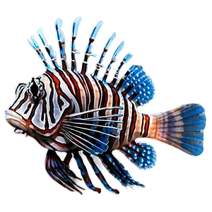 Lionfish In Blue Water PNG 06292024 PNG