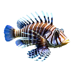 Lionfish In Ocean Depth PNG 06292024