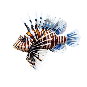 Lionfish Swimming Png 06292024 PNG image