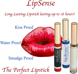 Lip Sense Long Lasting Lipstick Ad PNG image