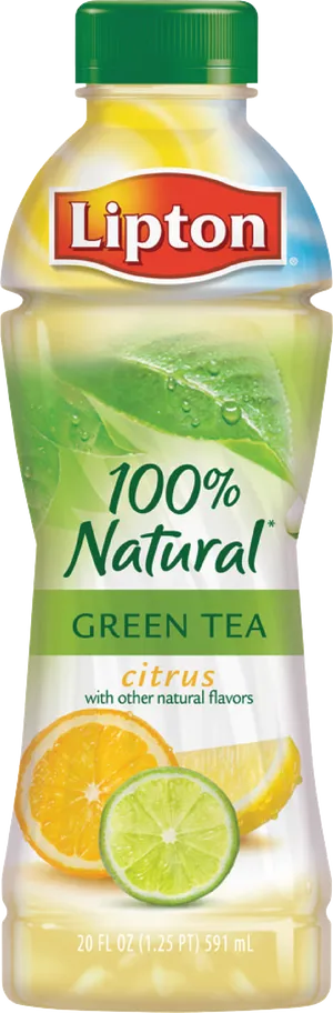 Lipton Citrus Green Tea Bottle PNG image