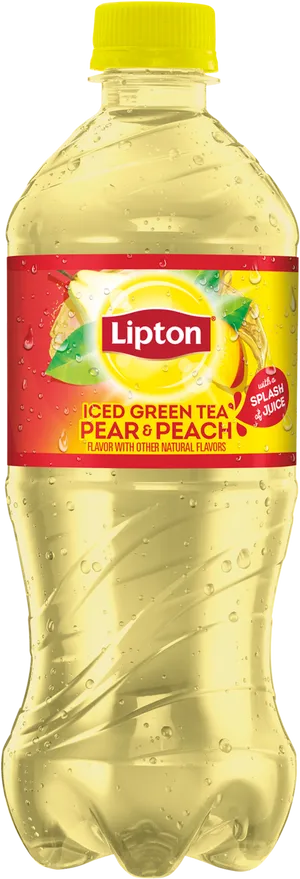 Lipton Iced Green Tea Pear Peach Bottle PNG image