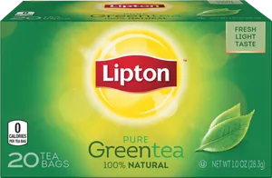 Lipton Pure Green Tea Box PNG