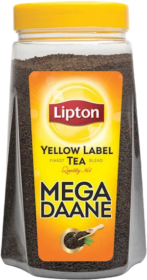 Lipton Yellow Label Tea Jar PNG image