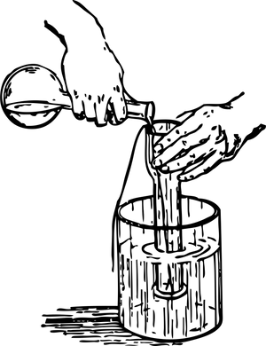 Liquid Transfer Experiment Line Art PNG