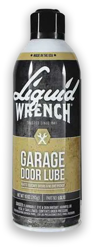 Liquid Wrench Garage Door Lube Bottle PNG image