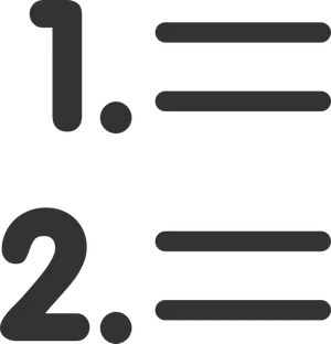 List Icon Numbered Bullet Points PNG image