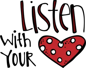 Listen With Your Heart Clipart PNG
