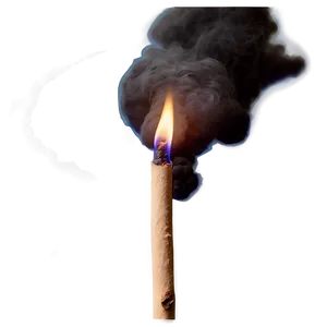 Lit Matchstick Smoke PNG 05232024