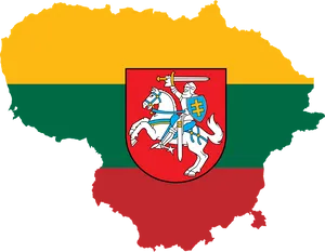 Lithuania Mapand Coatof Arms PNG image
