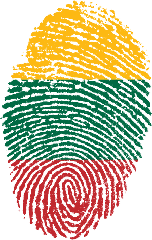 Lithuanian Fingerprint Flag Art PNG image