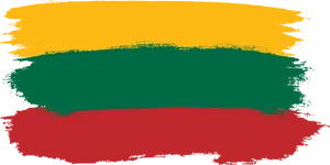 Lithuanian Flag Brush Stroke PNG image