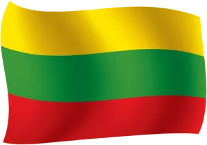 Lithuanian Flag Waving PNG image